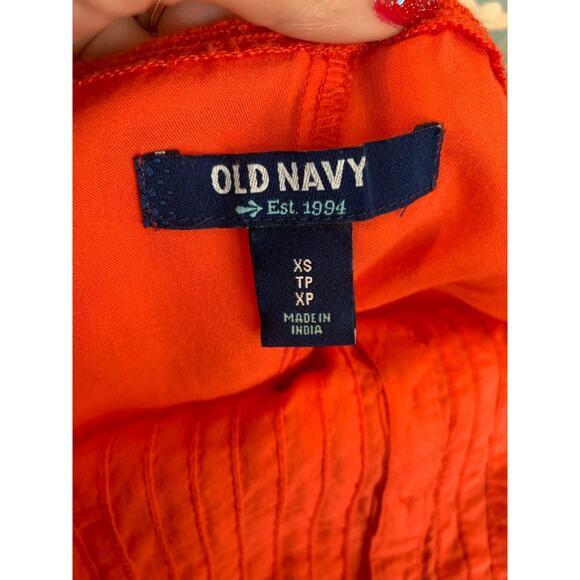 Old Navy orange sleeveless boho midi dress size XS - Picture 3 of 6